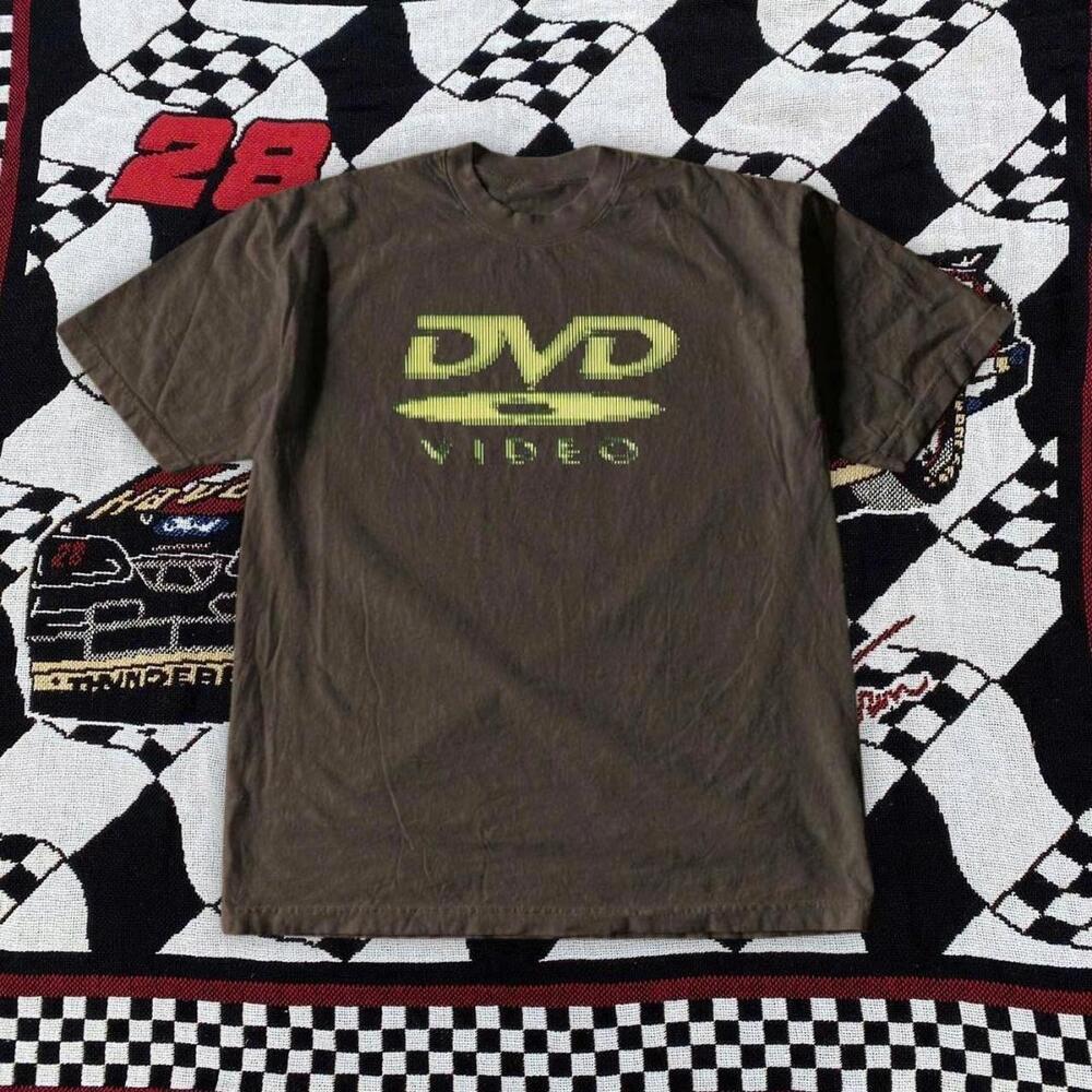 Brown And Yellow Dvd Video Cotton T-Shirt